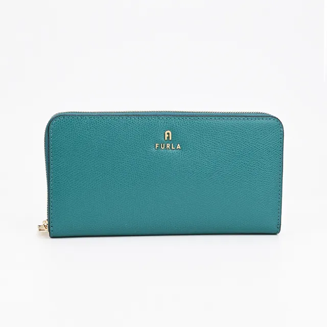 【FURLA 芙拉】Camellia XL 12卡拉鍊長夾(地中海藍)