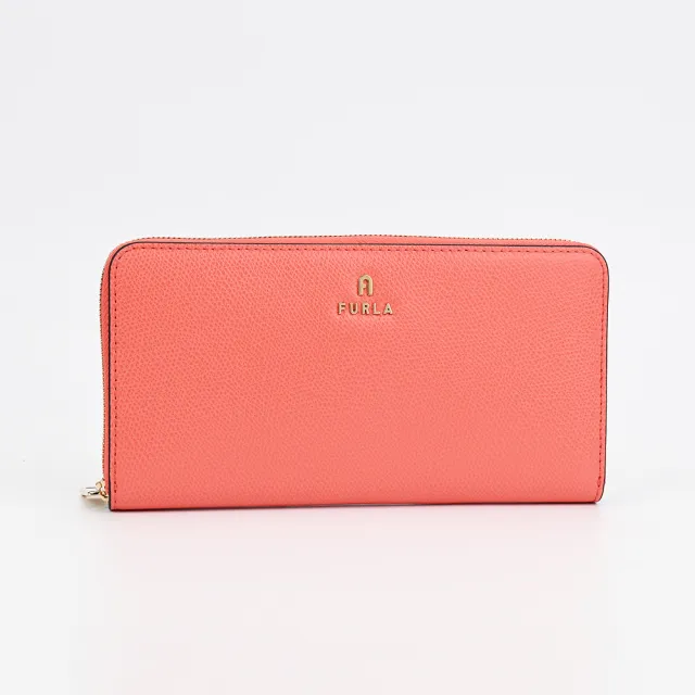 【FURLA 芙拉】Camellia XL 12卡拉鍊長夾(橙)
