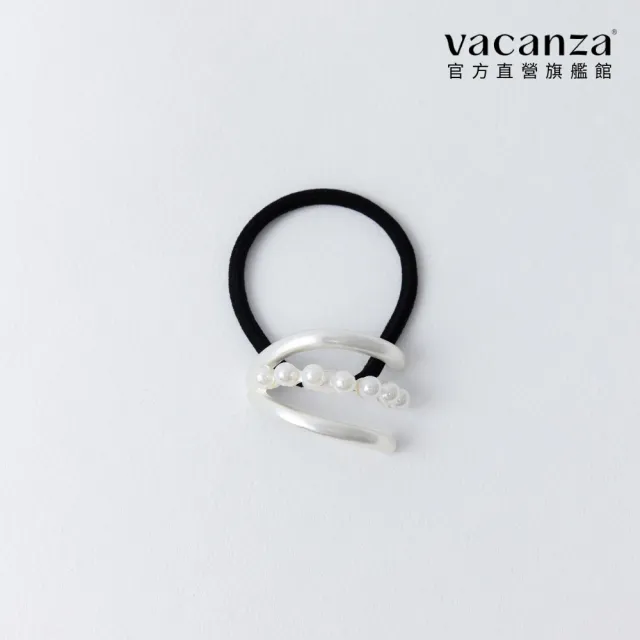 【vacanza】霧感U型 珍珠髮圈 (髮飾 生日禮物)