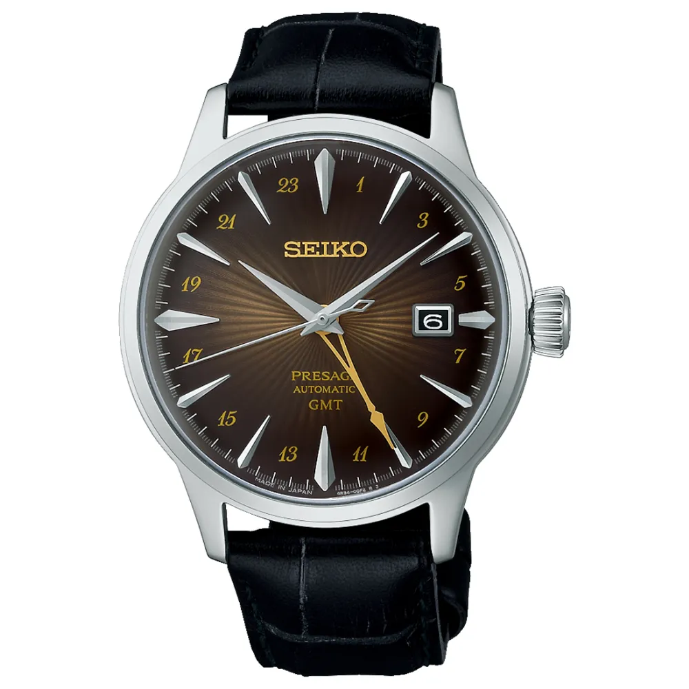 【SEIKO 精工】PRESAGE 調酒師 GMT動力儲存機械錶/40.5mm 母親節(4R34-00J0Q SSK039J1)