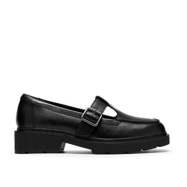 【Clarks】女鞋 Lauryl Bar真皮T字帶瑪莉珍鞋 正裝 皮鞋 (黑色)(CLF27144C)