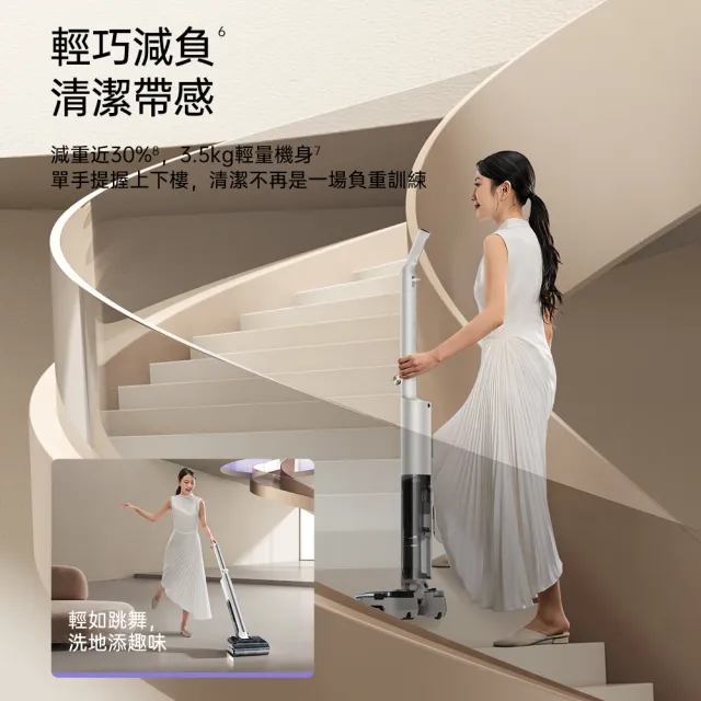 【Tineco 添可】獨家清潔組!180度折疊!i7 FOLD 可平躺折疊吸塵洗地機(超輕3.5kg/9.6cm平躺/25kpa颶風)