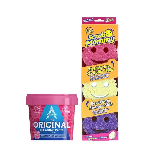 【Scrub Daddy 微笑老爹】老媽3入+萬用去汙膏500g