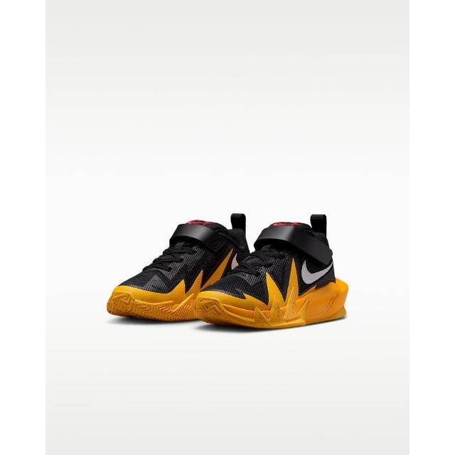 【NIKE 耐吉】運動鞋 籃球鞋 中大童鞋 NIKE S.T. DYNAMITE PS 抓地力 透氣 魔鬼氈 黃黑 (IH2307007)