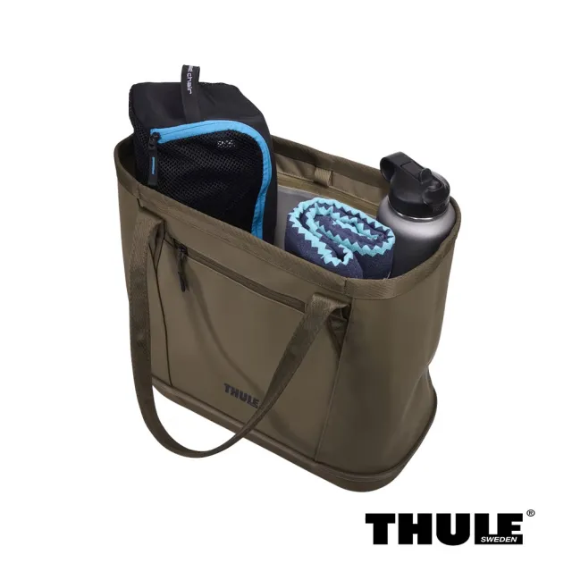 【Thule 都樂】Chasm 托特包 30L 黑色/深卡其色 (週年慶/露營/旅行/收納)
