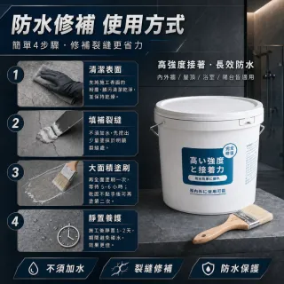 【寶媽咪】台灣製強效防水膠3入贈疏通2(居家整修/漏水滴水/颱風/整新翻修/災後修繕/牆角滲水/屋簷積水)