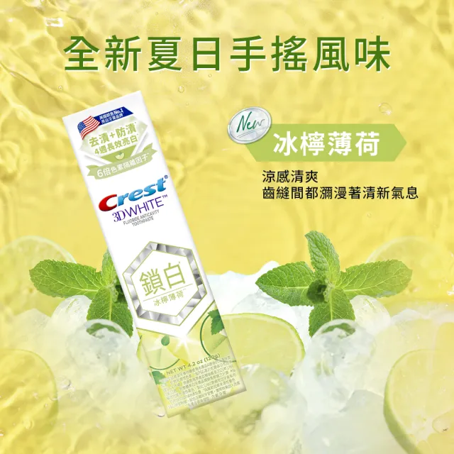 【Crest】好評囤貨組-香氛鎖白 美白牙膏120g 12入.牙齒美白(岡山夢白桃/清柚•白茶/海洋薄荷/清新雪櫻)