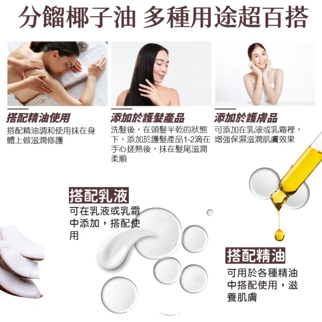 【Ausgarden 澳維花園】頂級分餾椰子油100ml(精純天然椰子油植物性分餾油)