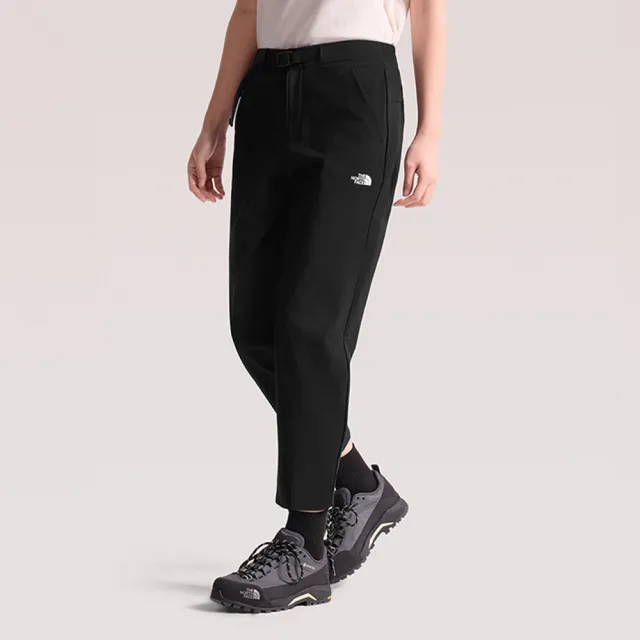 【The North Face 官方旗艦】北面女款黑色吸濕排汗戶外徒步長褲|8CJTJK3