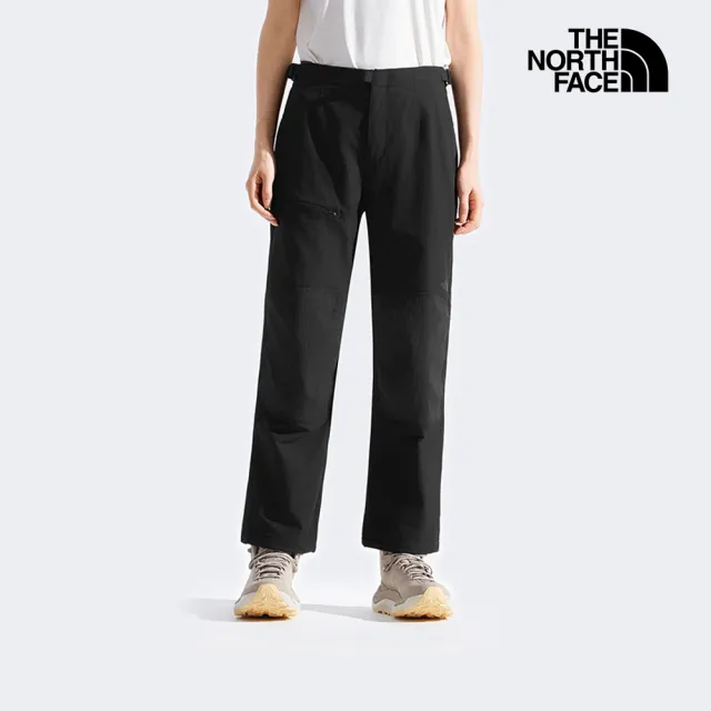 【The North Face】北面女款黑色DWR防潑水戶外徒步長褲|8FJ8JK3