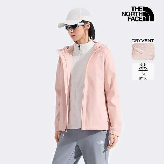 【The North Face】北面女款粉色DRYVENT防水衝鋒衣|8EYGLK6(外套)