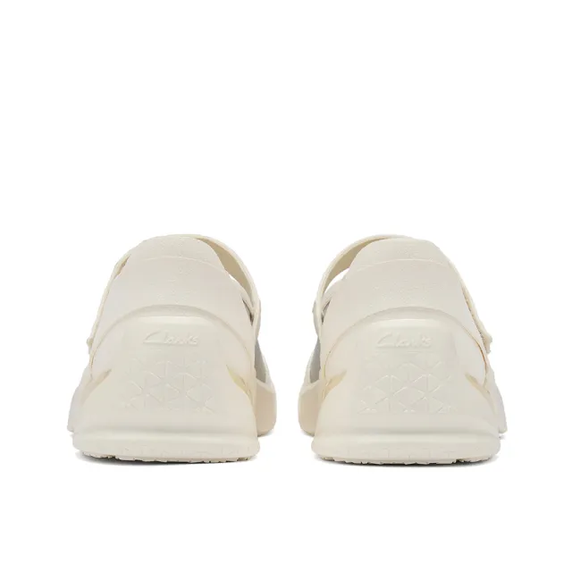 【Clarks】女鞋 輕鬆走 Tri Ease Jen真皮魔鬼氈瑪莉珍 休閒鞋 運動鞋(白/銀色)(CLF87345C)