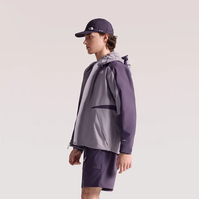 【The North Face】北面男款灰色DRYVENT防水可拆式連帽衝鋒衣|8F19JZU 外套