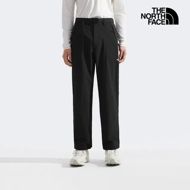 【The North Face】北面男款黑色吸濕排汗涼感縮口長褲|8CQMJK3