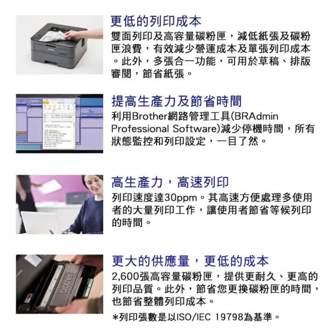 【brother】官方直營 搭1黑高容碳粉★HL-L2320D 高速黑白雷射自動雙面印表機