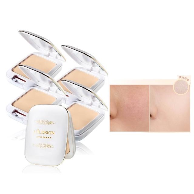 【MILDSKIN】白金光感柔白兩用粉餅(5入組)