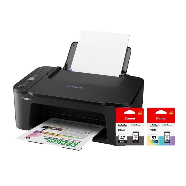 【Canon】官方直營 搭1黑1彩墨★PIXMA E3470 三合一Wi-Fi多功能噴墨印表機(列印/影印/掃描/WIFI)