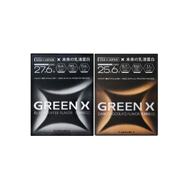 【TAIZAKU 火星生技】GreenX進化乳清蛋白-義式深焙風味40gX4包/盒+醇黑可可風味40gX4包/盒(分離乳清蛋白)
