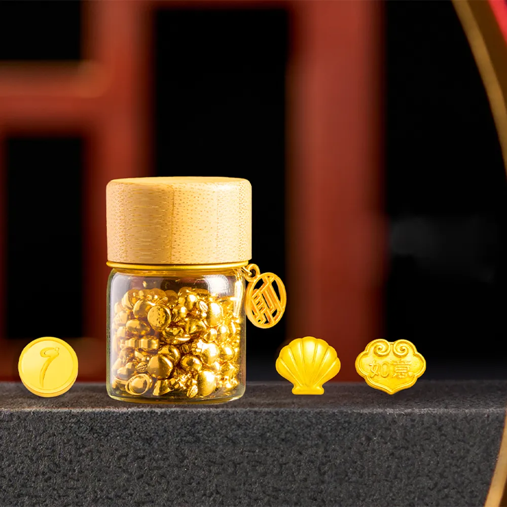 【Just Gold 鎮金店】9999黃金小金豆 1g 二入組(網路限定)