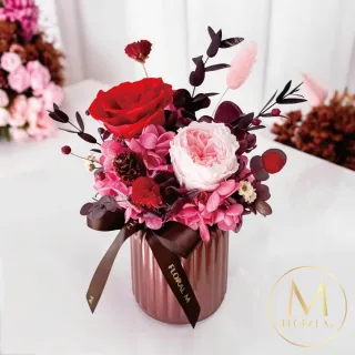 【Floral M】凡爾賽花園永生花禮贈香氛油(乾燥花/永生花/情人節花禮/告白禮物/生日禮物/開幕花禮/居家擺飾)