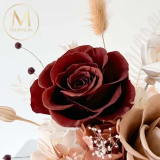 【Floral M】Maple楓糖卡布奇諾永生花禮贈香氛油(乾燥花/永生花/情人節花禮/升遷禮物/生日禮物/開幕花禮)