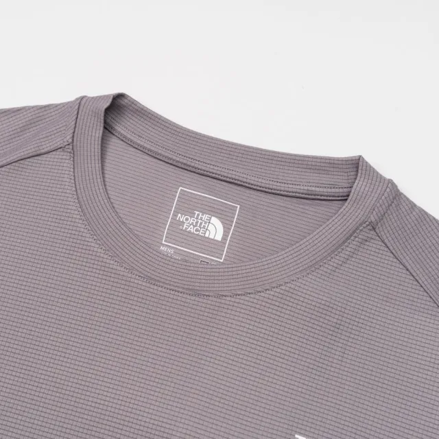 【The North Face】北面男款灰色LIGHTRANGE速乾防曬短袖T恤｜83TOG7O