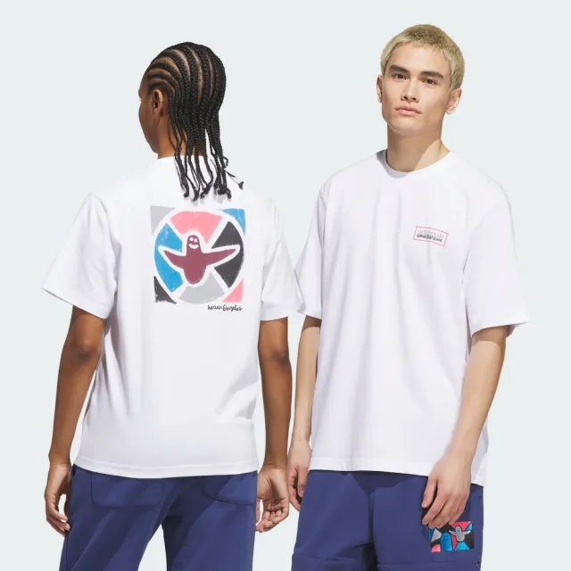 【adidas 愛迪達】短袖上衣 男 女 中性 三葉草 GONZ MOD TEE 白 KQ6272
