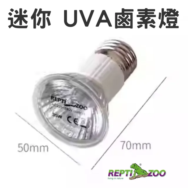 【REPTIZOO 瑞普】35W迷你 UVA鹵素燈泡 /E27規格/取暖燈/曬背燈(REPTI ZOO適用陸龜.兩棲爬蟲類AHL1)
