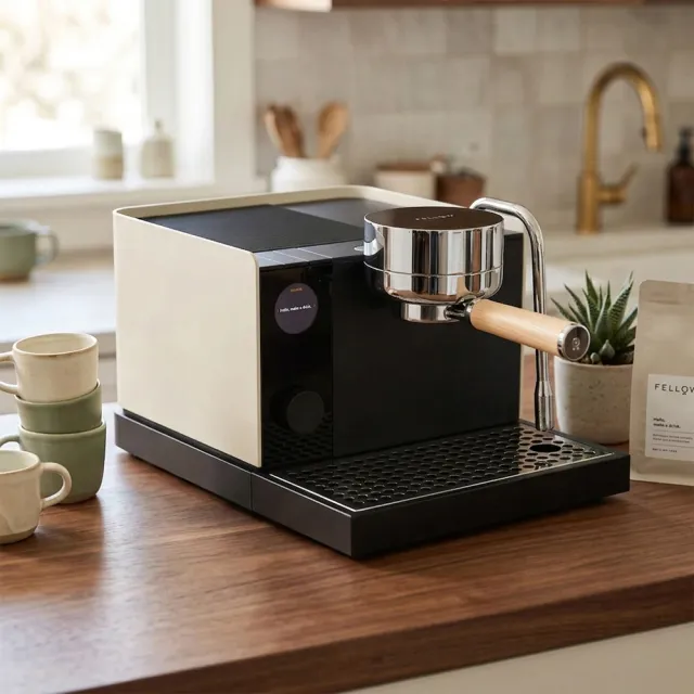 【FELLOW】Espresso Series 1 半自動義式咖啡機 芝麻白(搭配楓木把手)
