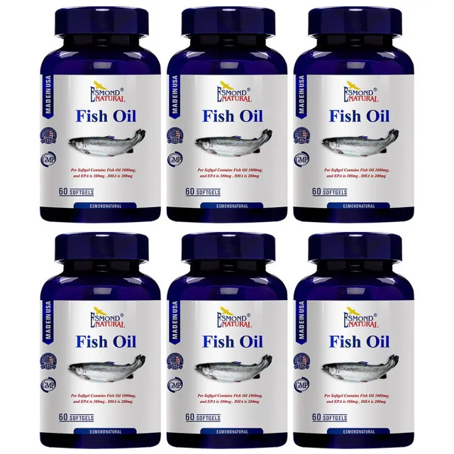 【Esmond Natural 愛司盟】純淨魚油軟膠囊6瓶 (60顆/瓶)