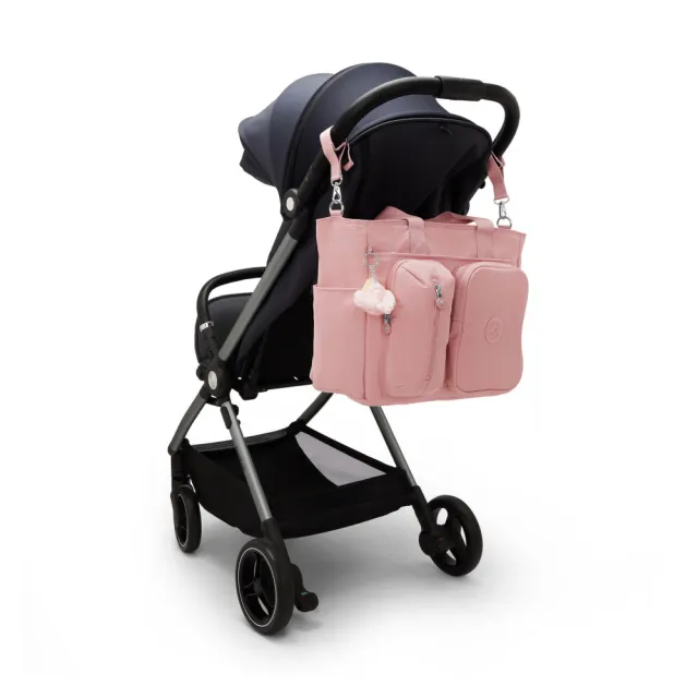 【KIPLING】淺霧粉多袋收納兩用母嬰托特包-BABYGEAR 女包