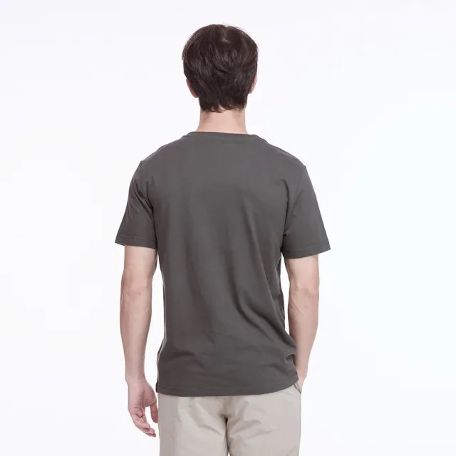 【JEEP】男裝 等高線經典Logo印花短袖T恤(灰色)
