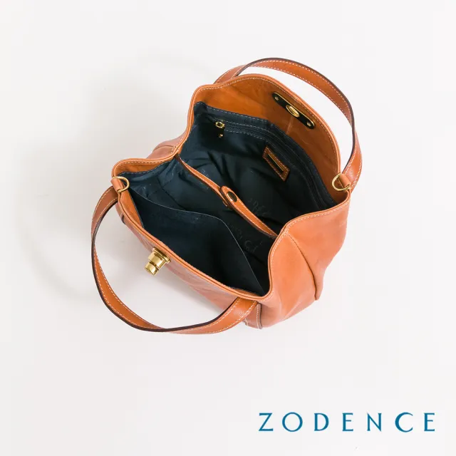 【ZODENCE 佐登司】LUCY義大利植鞣革手提斜背燈籠包-小 (多色)