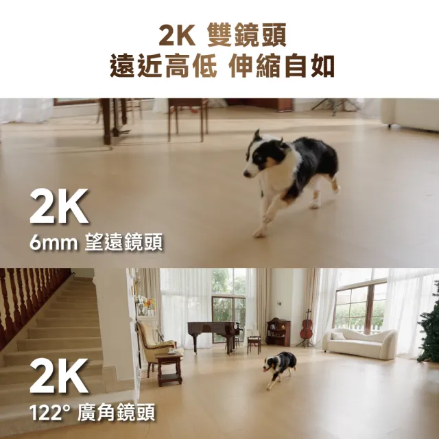 (128G記憶卡組)【TP-Link】Tapo C245D 雙2K 300萬畫素 Wi-Fi監視器 旋轉 望遠+廣角 智慧追蹤  攝影機 雙向