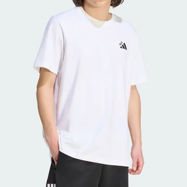 【adidas 愛迪達】M Sushi T 男款 白色 壽司 印花 T恤 運動 休閒 短袖 KS5077