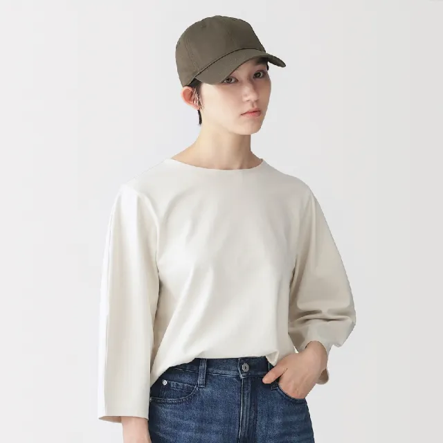 【MUJI 無印良品】棉斜紋織棒球帽55-59cm (黑色/米色/暗藍/深摩卡棕)