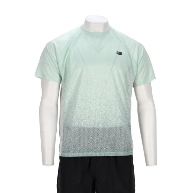 【NEW BALANCE】男款 淡綠色 排汗 乾爽 舒適 運動 短袖 MT61O0TKCOJ