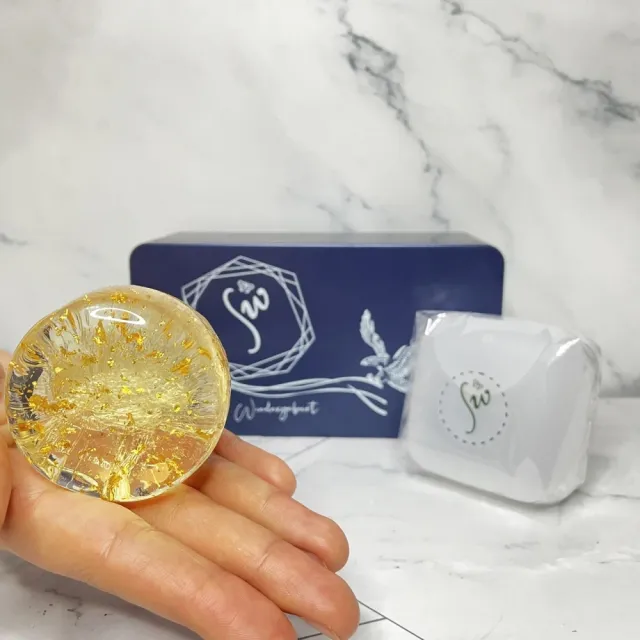 即期品【Seele Wiedergeburt 靈醒】情人節 創皂美好-胺基酸精油金箔皂(手工皂 禮盒 植物性精油 金箔 送禮)