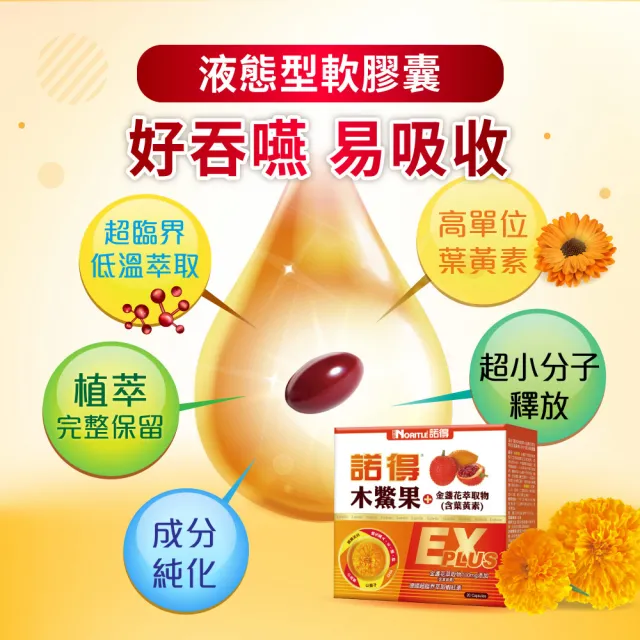 【諾得】木鱉果+金盞花萃取物含葉黃素複方軟膠囊EXP 20粒x10盒(共200粒.酯化型.蝦紅素.魚油)