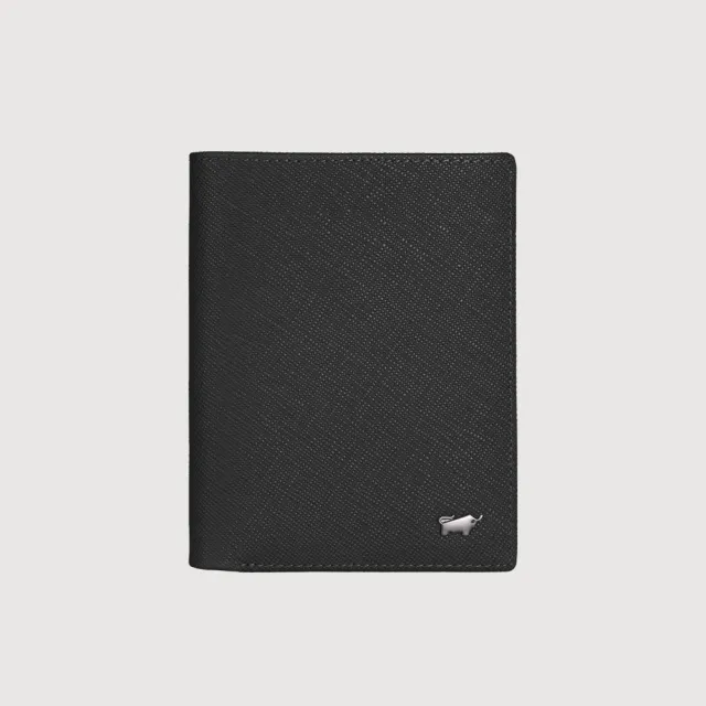【BRAUN BUFFEL 德國小金牛】HOMME-P 12卡直立中夾-多色任選(BF598-359-BK/NY) 錢包送禮推薦