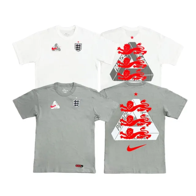 【NIKE 耐吉】Palace x Nike x England Premium Tee 英格蘭隊 聯名 短T 白/灰 IM6598