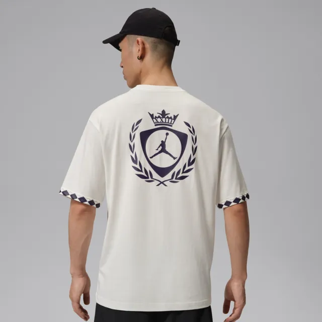 【NIKE 耐吉】AS M J FIRST CLSS 85 SS CREW 米色 短T 短袖上衣 喬丹 穿搭 男款 IW1598-133