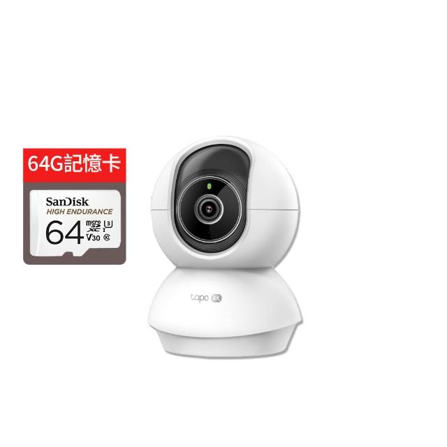 (64G記憶卡組)【TP-Link】Tapo C250 4K 800萬畫素 Wi-Fi可旋轉監視器 哭聲偵測 雙向語音 進階夜視12M 攝影