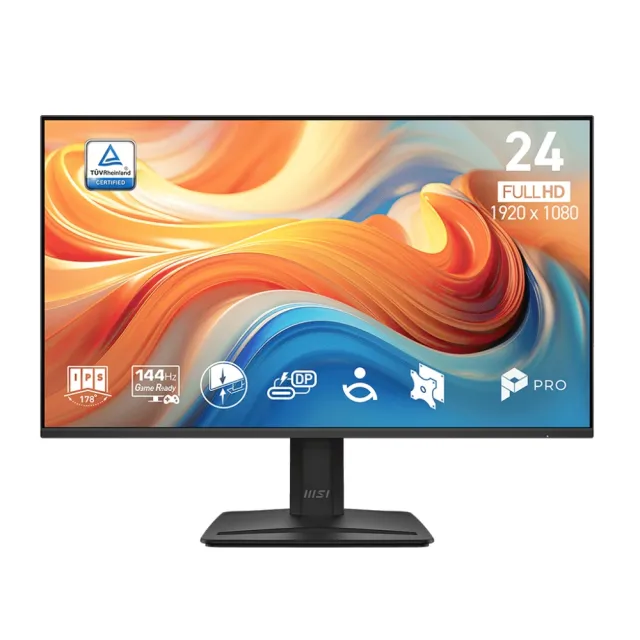 【MSI 微星】PRO MP242 E14C 24型 IPS 144Hz 平面美型商用螢幕(內建喇叭/EyesErgo/Type-C/HDMI)