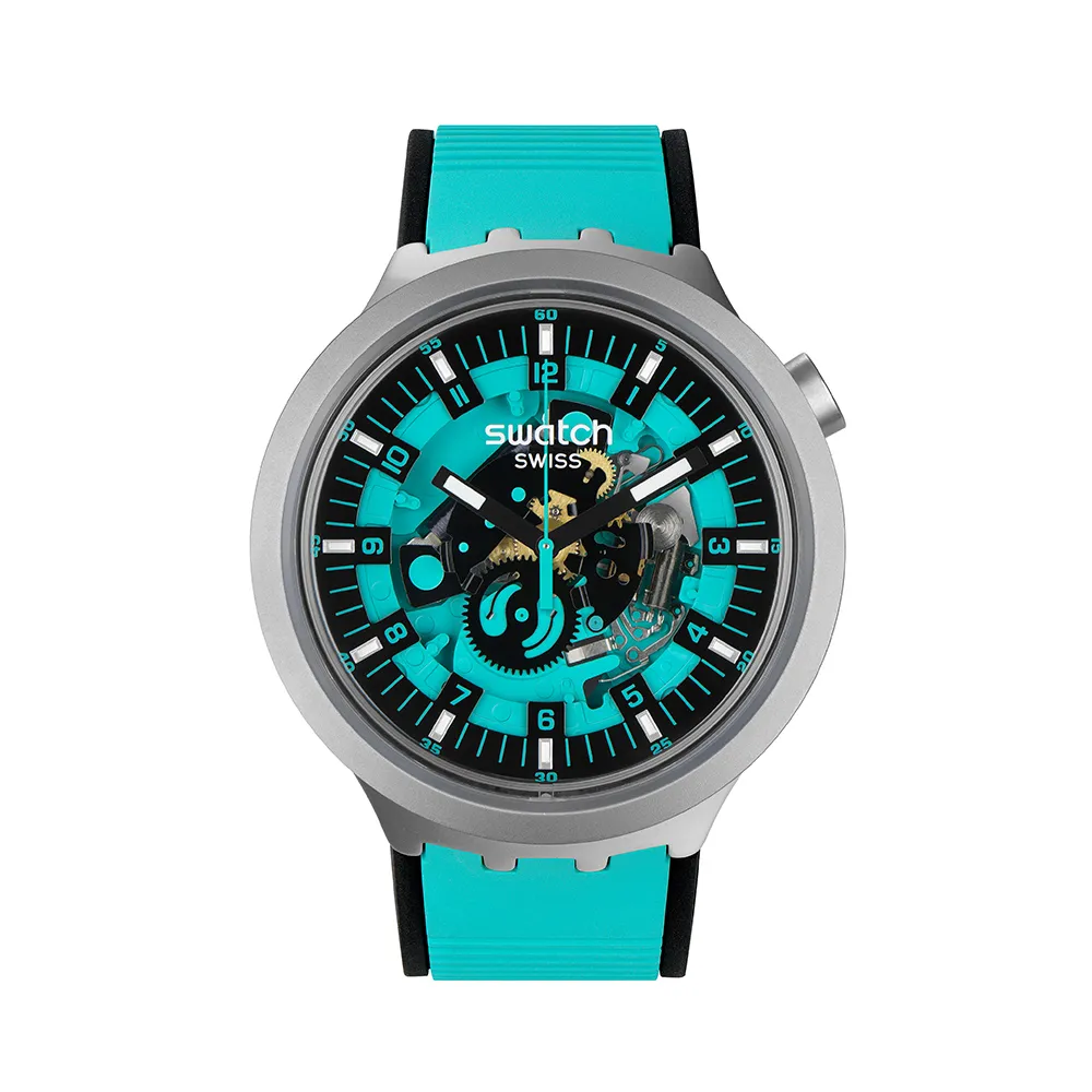 【SWATCH】MINT TRIM 大錶面金屬手錶/男錶/女錶/瑞士製造 SB07S111(47mm)