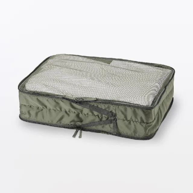 【MUJI 無印良品】再生聚酯纖維分類收納袋.壓縮型/L 約35×47×10 cm