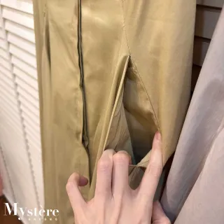 【my stere 我的時尚秘境】縮腰打褶傘擺連身裙 兩色可選 基本款洋裝 純棉洋裝 工裝連身裙