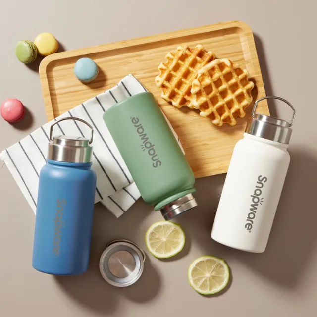 【CorelleBrands 康寧餐具】鋅light輕瓷超真空手提保溫杯820ml+燜燒罐800ml