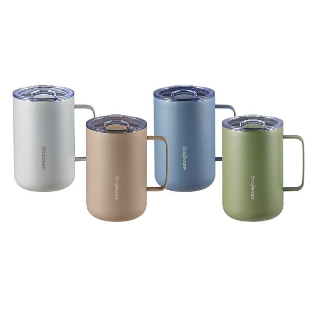 【CorelleBrands 康寧餐具】買一送一 鋅light輕瓷不鏽鋼保溫保冰辦公杯620ml(多色任選)