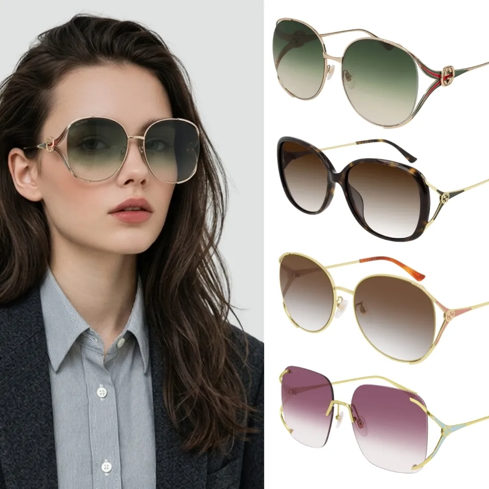 【GUCCI 古馳】經典LOGO大框暢銷太陽眼鏡(GG0225S、GG0649SK、GG0650SK、GG0646S 多款任選)